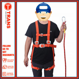 Trans Fall Protection Harness Full Body Safety Harness Construction Adjustable Belt With Hook