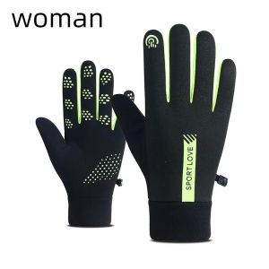 CRUSHES Thermal Fleece Winter Gloves Thicken Cold Resistance Touch Screen Gloves Convenient Winter Warm Driving Mittens For Outdoor Sport Running
