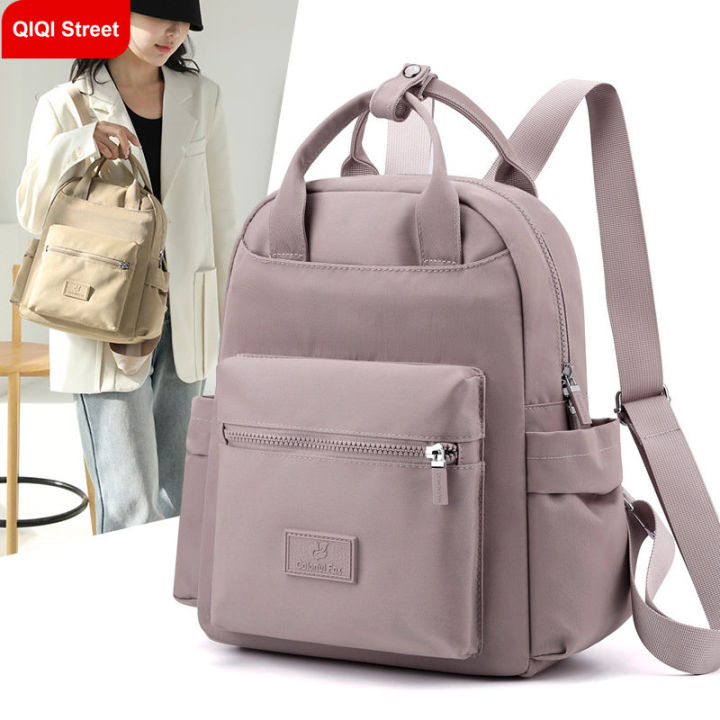 New nylon cloth backpack, multifunctional candy-colored travel bag, large  capacity water-repellent school bag handbag Lazada PH