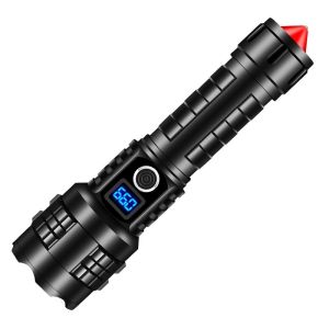 (Delivery from the Philippines) Strong Light P90 Led Rechargeable Flashlight Electric Display Home Outdoor Ultra-bright Long-range Portable Multi-functional Flashlight