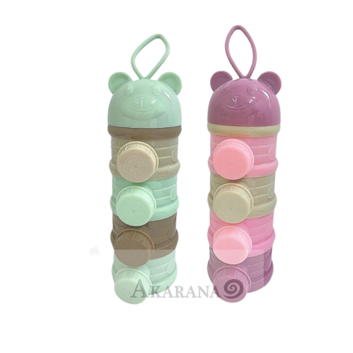 4 Layers Milk Powder Dispenser Bottle Side Open Storage Container Lazada