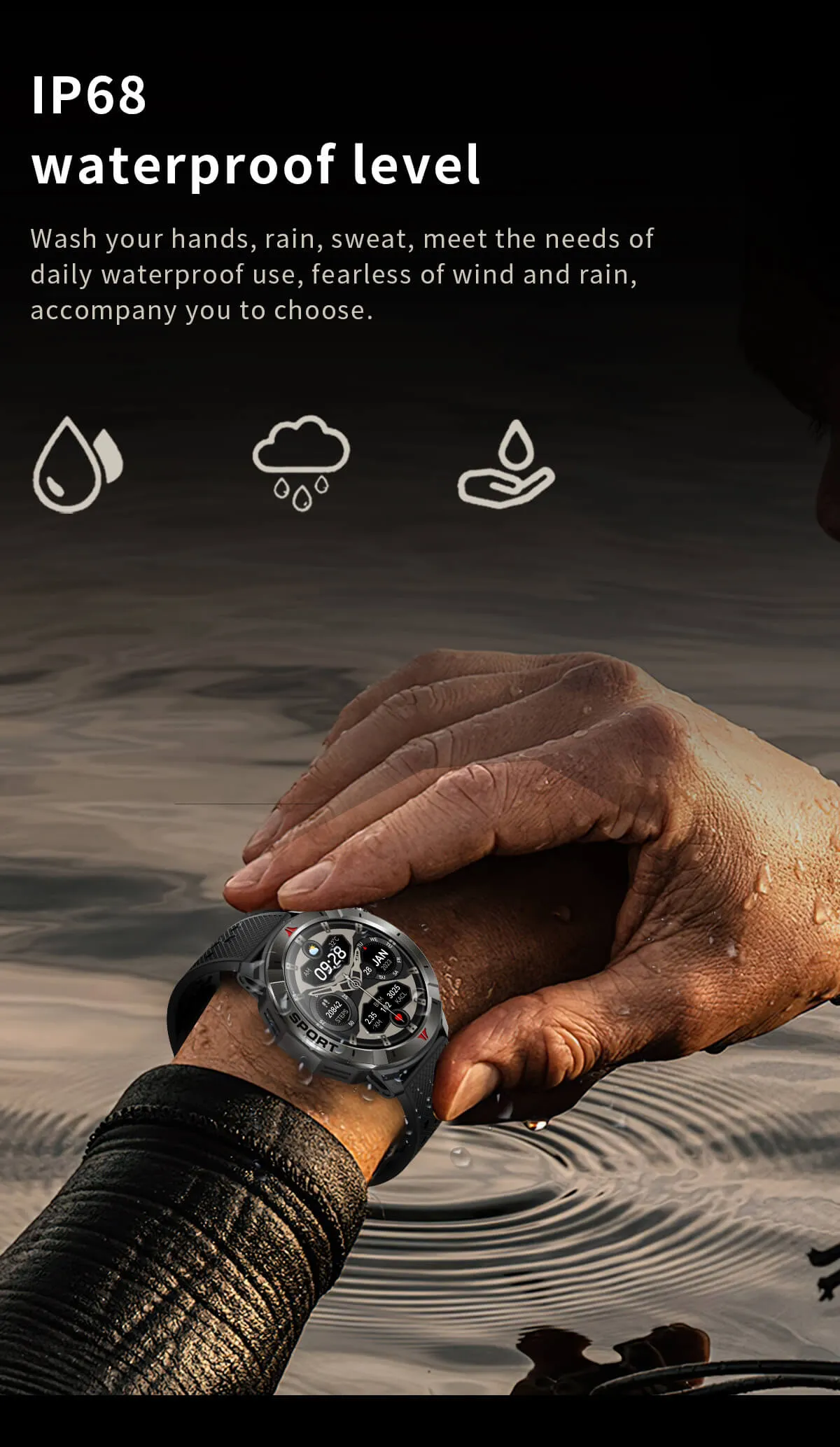 Aolon Navi R4 GPS สมาร์ทวอทช์ ตำแหน่งความถี่คู่หกดาวเทียม รับรู้การเคลื่อนไหวโดยอัตโนมัติ ระดับความสูง นาฬิกาสุขภาพ