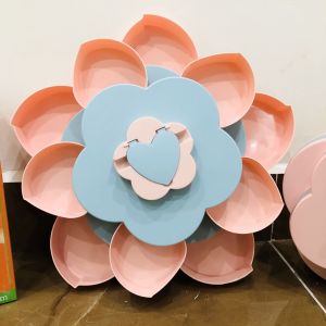 Khay Đựng Mứt Tết Khay Đựng Bánh Kẹo Xoay 2 Tầng Xoay 360 Độ Có Giá Để Điện Thoại Thông Minh Tiện Lợi Nhựa An Toàn Cao Cấp