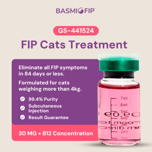 Authentic BASMI FIP GS-441524 FIP Treatment RAWATAN FIP GS441524 + VITAMIN B12 30mg/ml Concentration 8ml per vial