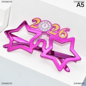 [COD] ZHONGYI0 2026 Number Eyeglasses Happy New Year Glasses Glitter Sunglasses Cosplay Prop Xmas Party Decoration Funny Glasses