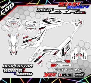 DECAL PREMIUM HONDA CRF 150 L FULL BODY CUSTOM NAMA / DECAL FULL BODY HONDA CRF 150 L SUPER GLOSSY