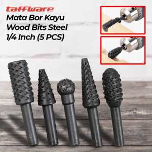 [BISA COD] MATA BOR KAYU UKIR KIKIR LUBANG KAYU MULTIFUNGSI  WOOD BITS STEEL 1/4 INCH 5 PCS