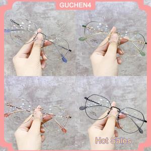 GUCHEN4🎀 Cổ điển thanh lịch kim loại Vòng khung chống ánh sáng màu xanh kính phụ nữ cổ điển Retro bảo vệ mắt thời trang Kính
