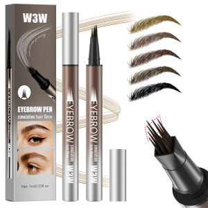 Eyebrow Pen Waterproof and Smudge-proof Long-Lasting Quick Drying Smudge-Proof Natural and Smooth Multi Fork Liquid Eyebrow Pen Create Wild Natural Hair-Like Brows for Women