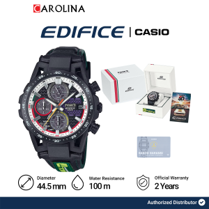 Jam Tangan Pria Casio Edifice Chronograph EFS-S641TMS-1A TOM’S 50th anniversary Black Dial Black Rubber Strap