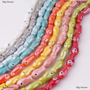 [COD] Big House 10PCS Retro Small Fish Beads Charms Spacer Loose Beads For Jewelry Making Crafts Handmade DIY Bracelet Accessories