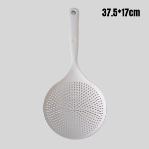 1Pc Noodle Vegetable Drain Spoon Kitchen Silicone Long Handle Draining Filter Spoon High Temperature Resistant
