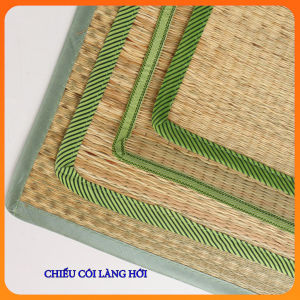 Chiếu đậu trắng Thái Bình kết biên may viền sợi cói đều nằm mát lưng chống mất ngủ size 1.8x2m