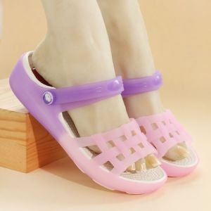 Free Shipping Ins Summer Soft-Soled Outdoor Clogs For Women Thick-Soled Non-Slip Beach Wedge Sandals Platform Sandals Versatile For Work