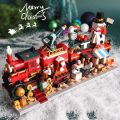 LWCK 7008 Christmas Train 4-in-1 set Festive Merry Street View Building Block 圣诞节庆积木套装 Permainan eBuild. 