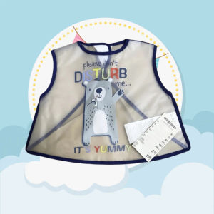 Yếm Ăn Dặm Chống Thấm Nước Cho Bé – Thiết Kế Cổ Thuyền 3 Lỗ Hoạt Hình Dễ Thương Mềm Mại An Toàn