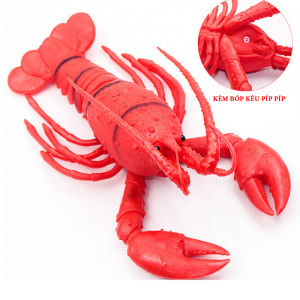 Đồ Chơi Mô Hình Con Cua Bằng Cao Su Mềm Bóp Xả Stress Squishy Tôm Hùm Size Đại Bóp Có Tiếng Cho Bé