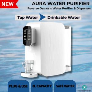 Aura Water Purifier Reverse Osmosis Water Purifier DIspenser Tap water to Safe drinking water Baby Milk Sanitized Distilled WaterAura Water Purifier Reverse Osmosis Water Purifier DIspenser Tap water to Safe drinking water Baby Milk Sanitized Distilled