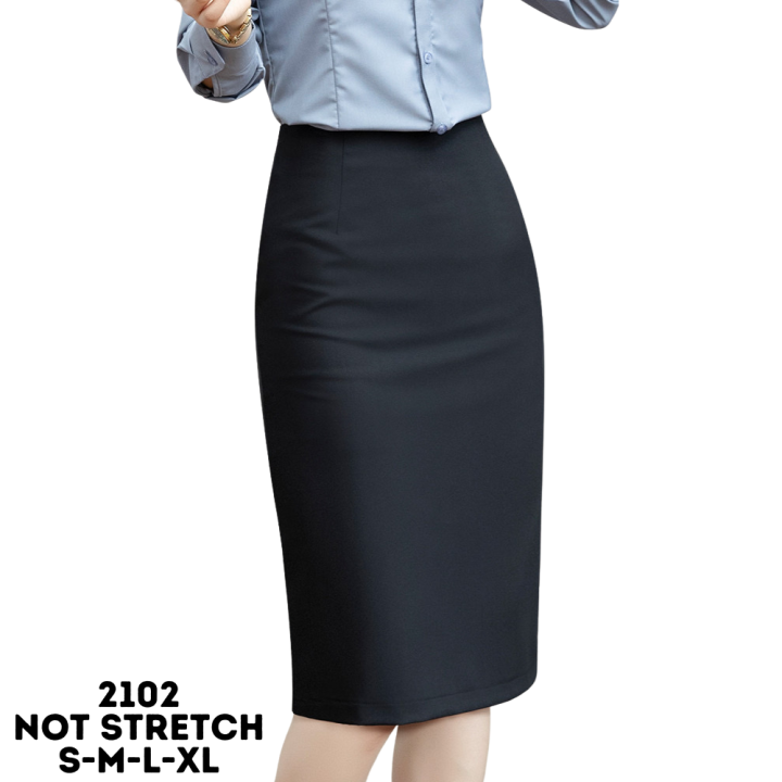 High Waist Knee Skirt Outfit Pencil Skirt Plus Size Below The Knee