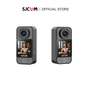 SJCAM C400 4K HD Handheld Action Camera 2.29-inch Rotating  Screen Remote Control Handle Digital Pocket 400 Camera  Anti Shake Portable Vlogging Camera Supports 512GB