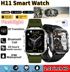Original H11 Smart Watch 2.01 inch Men Women 3D Transitions UI Dynamic Island Bluetooth Call Waterproof Outdoor Sport Fitness
