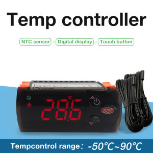 เทอร์โมสตัท LCD ควบคุมความแม่นยำ เทอร์โมสตัทควบคุมอุณหภูมิด้วยไมโครคอมพิวเตอร์ พร้อมเซ็นเซอร์ NTC สำหรับระบบทำความเย็น 220V