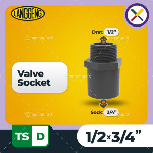 Langgeng Valve Socket TS-D 1/2x3/4" - Fitting PVC
