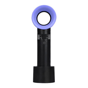 Portable USB Rechargeable Bladeless Fan Handheld Mini Cooler No Leaf Handy Fan 3 Speed Level