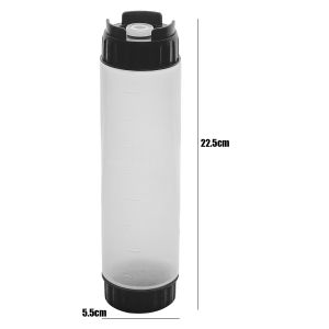 16oz Double Ended Cruet Ketchup Salad Dressing Squeeze Bottle Large Capacity Sauce Dispenser Condiment Bottle Kitchen