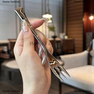 [COD] Home Fashion Stainless Steel Dinner Fork Long Handle Table Forks Set Korean Cutlery Four Tine Salad Dessert Fruit Forks Kitchen