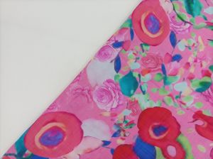 Charlie fabric ผ้าป่านลายดอกโทนชมพู ผ้าเนื้อนุ่ม สีสวย คุณภาพดี ใส่สบายมีของส่งไวผ้าลายน่ารักผ้าหลาผ้ามัสลิน