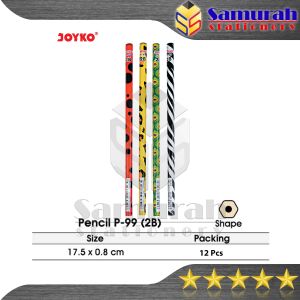 Pensil Kayu Joyko 2B P 99 ( Animal ) / Wooden Pencil P99 / Pensil Raut P-99