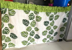 Colindel Olive Green Leaves Curtain Door/Window /Half/Lababo /Valancer