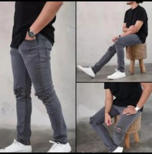 CELANA JEANS SLIMFIT SOBEK LUTUT RIPPED TERLARIS / JEANS SKINNY SOBEK LUTUT BISA COD / CELANA PENSIL PANJANG HITAM BIRU TUA BIRU MUDA ABU-ABU SOBEK LUTUT / DENIM PRIA DEWASA / JEANS PRIA BAYAR DI TEMPAT