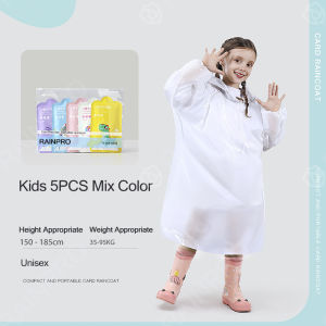 RAINPRO Card-Style Disposable Raincoat – Thickened Full-Body Waterproof & Portable for Adults & Kids