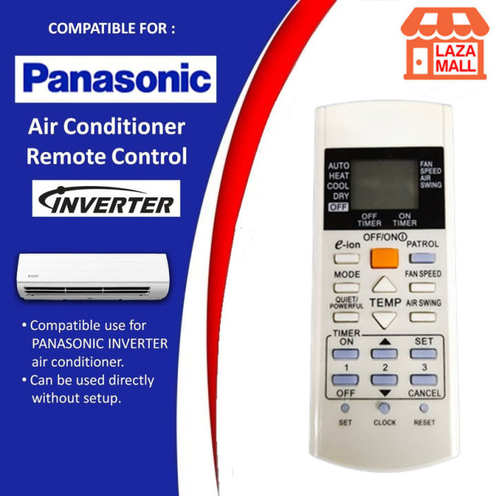 PANASONIC 】AIRCOND REMOTE CONTROL E-ION INVERTER A75C3298 ECONAVI ...
