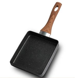 Square Fry Pan Steak Pot Non Stick Stainless Steel Material Wok Pan with Handle for Home Induction Electric Gas Cooktop