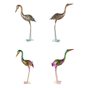 Antique Styles Handcrafted Iron Bird Statue Garden Ornaments For Festivals Parties Hallways Decoration Easy Installation