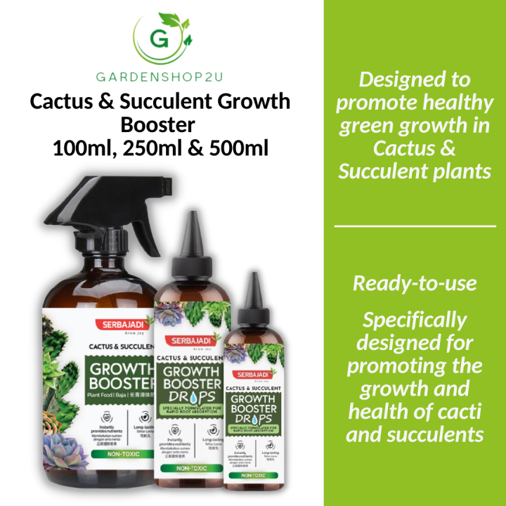Cactus & Succulent Growth Booster | Cactus Foliar Spray | Ready-to-Use  Fertiliser | Baja Semburan Organik | Baja Pengalak Pertumbuhan Tanaman  Kaktus dan Sukulen | Lazada