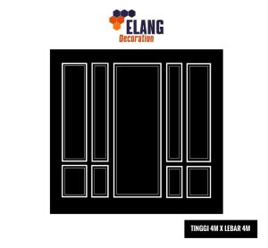 MOULDING AMERICAN STYLE DINDING TINGGI 4 METER X LEBAR 4 METER / DEKORASI VIRAL (HARGA SATU DINDING) LANGSUNG PASANG