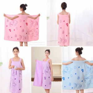 Khăn Tắm Hai Dây Có Túi Bằng Vải Cotton Dày Dặn Mềm Mịn Siêu Thấm Hút 80x150cm