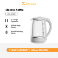 ZOLELE ZH101 2L Electric Kettle Fast Heating with High-Strength Glass and Blue Light Electric Heater Water Kettle. 