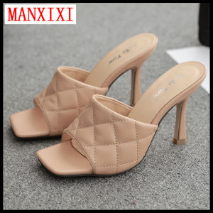 MANXIXI Thương Hiệu Dép Thời Trang Cao Gót 3.54 Inches Đẹp Xăng Đan Gợi Cảm Cho Phụ Nữ (Kích Thước 35-42)