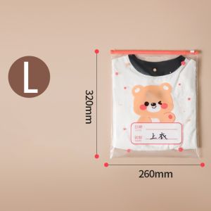 UUMIR 10PCS Multi-size Storage Bag Classified Baby Clothes Storage Baby Cloth/Diaper Pouch Cartoon Portable Classified Sealed Bag Home