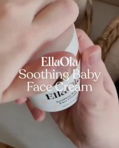 ELLAOLA 96 Hour Deep Moisturizing Baby Face Cream for Dry Eczema Prone & Sensitive Skin - Daily Organic Face Lotion Nourishes & Hydrates Fragrance Free    1.7 fl. Oz.