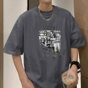 ้เสื้อยืดคอกลมเเขนสั้นผ้าคอตตอน