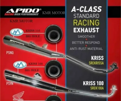 APIDO KRISS 110 RACING EXHAUST(A-CLASS) BIG HOLE
