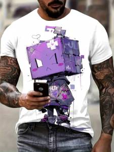 Minecraft game theme 3d Printing T Mens street style new sports short-sleeve shirt