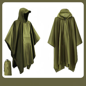 MELODI 3 trong 1 Áo mưa ngoài trời Không thấm nước Tay áo trùm đầu Áo Mưa Poncho Trọng lượng nhẹ Che mưa Du lịch đi bộ đường dài