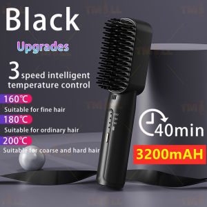 [✅SG Ready Stock] New 3200mAH Portable Straight Hair Comb USB Negative Ion Straightener Comb Teeth Multifunctional